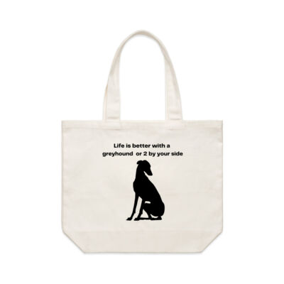 Life is better with a greyhound or 2 by your side bag Thumbnail